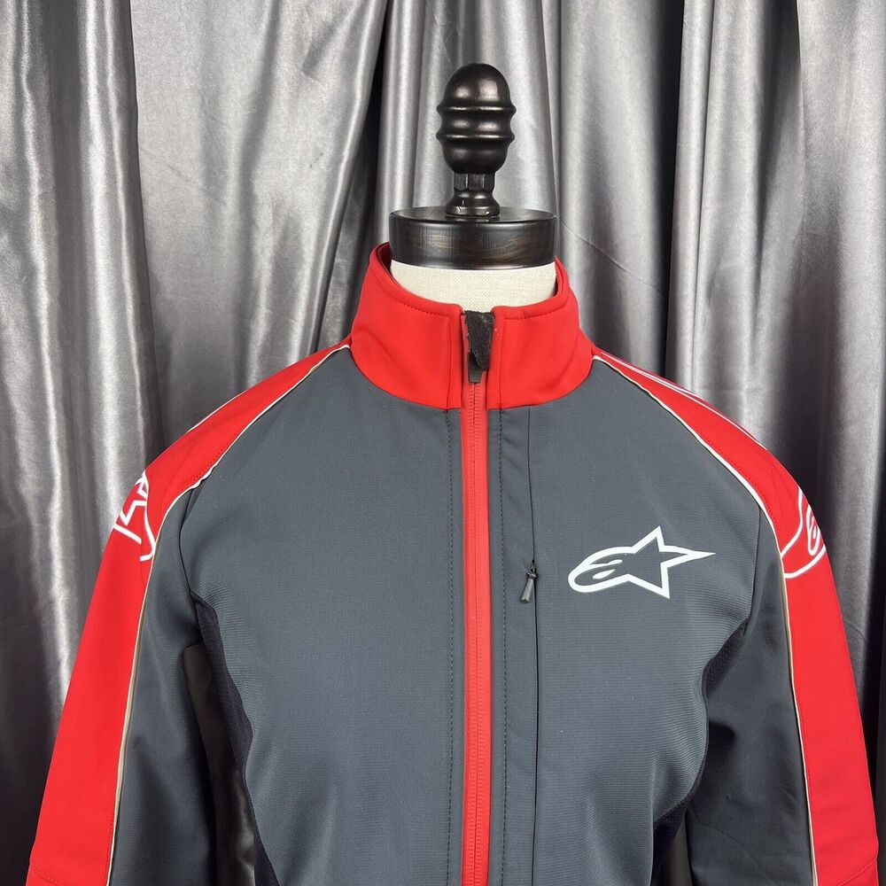 Alpinestars Women’s S Racing Development Livery Jacket Softshell Moto‎ Gray/Red - Picture 3 of 17